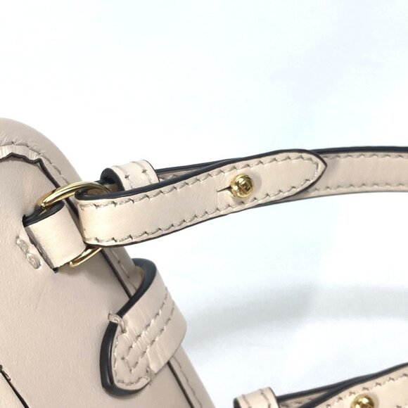 FENDI Cream Leather Zucca Shoulder Bag - Picture 7 of 14
